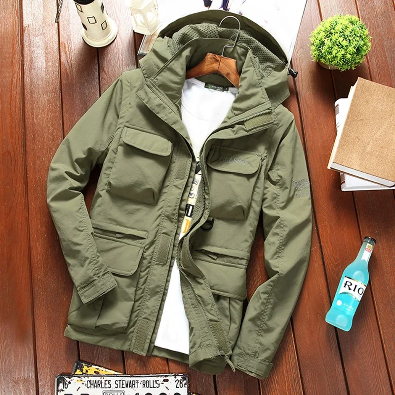 Winter Parka Men Lightweight Padded Jackets Golf Wear Waterproof Best Selling Harajuku Vest Men's Coat Hooded Autumn Trekking