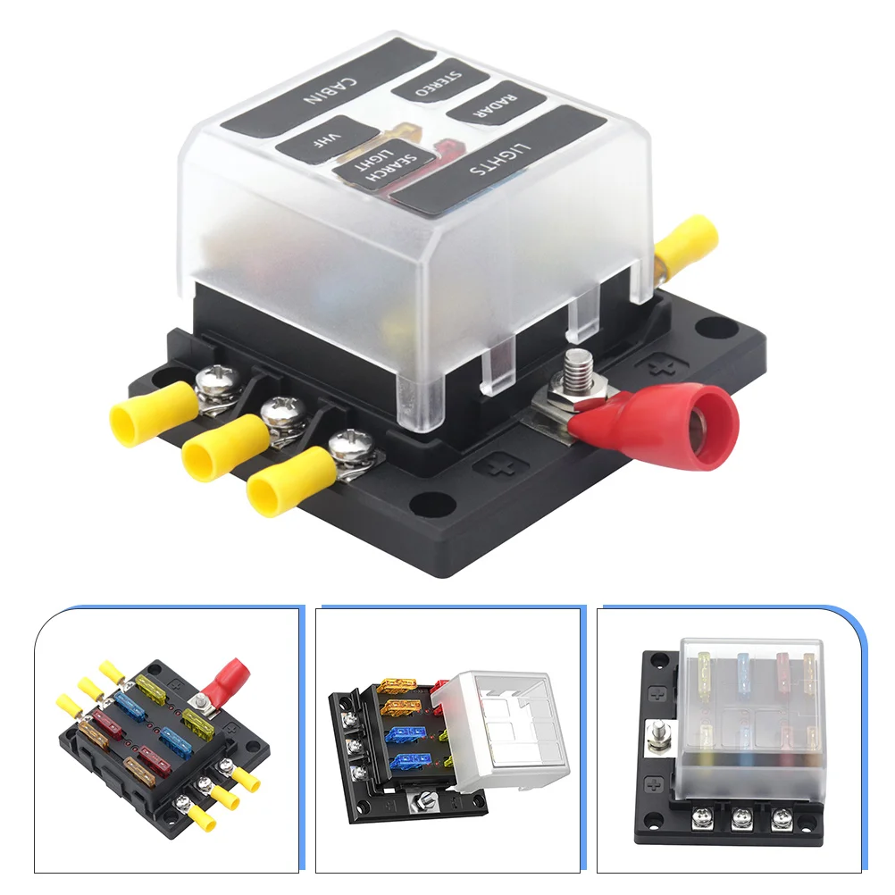 

Fuse Box Set Marine Block Waterproof Automotive Fuses Battery Aluminum Alloy Suit
