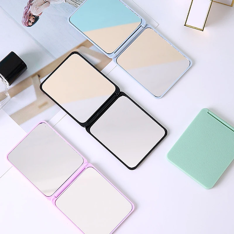 Makeup Mirror Foldable Makeup Mirror Mini Square Portable Hand Mirrors