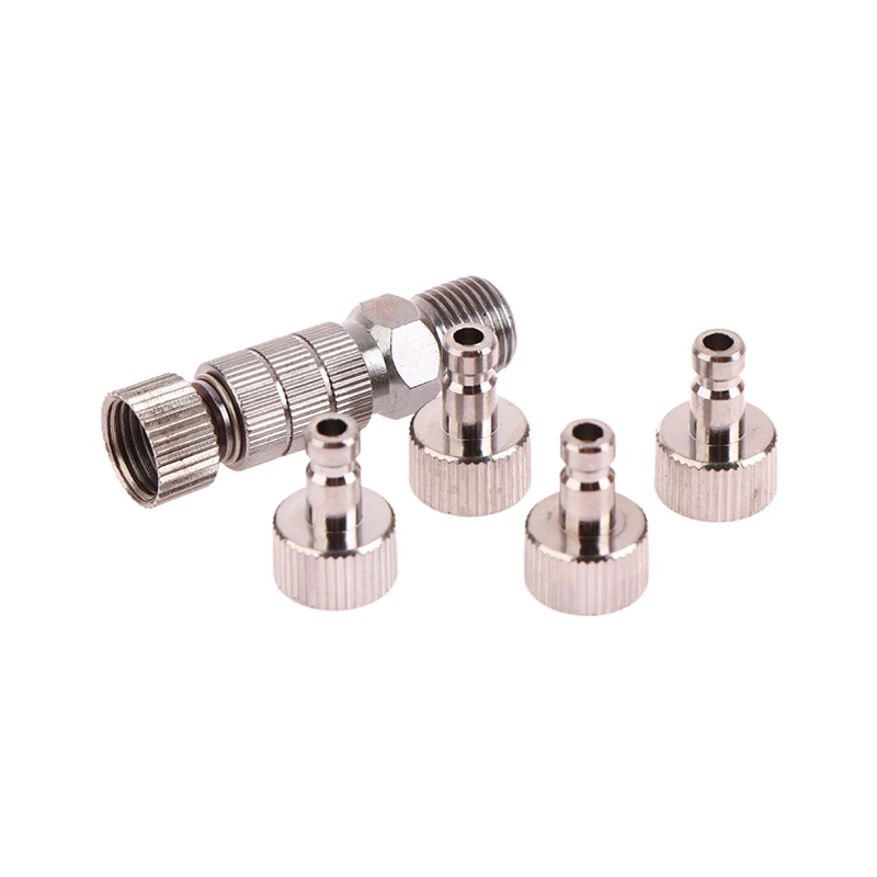 5pcs Airbrush Quick Disconnect Coupler Quick Release Fitting Adapter With 5 Male Fitting 1/8 INCH Fitting Hose Air Brush Parts