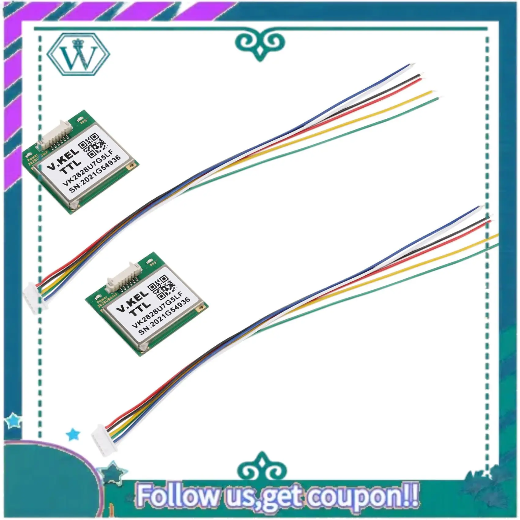 A75Q-2X VK2828U7G5LF GPS 모듈 TTL 1-10Hz 안테나 포함 플래시 비행 제어 GPS 모델