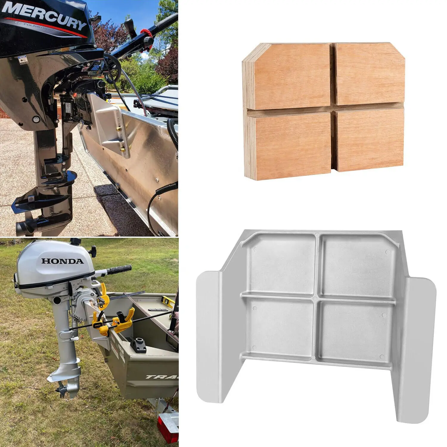 Plaque De Relevage Moteur MJ-1-DP - 4 Pouces De Recul, Pour Hors-bord
