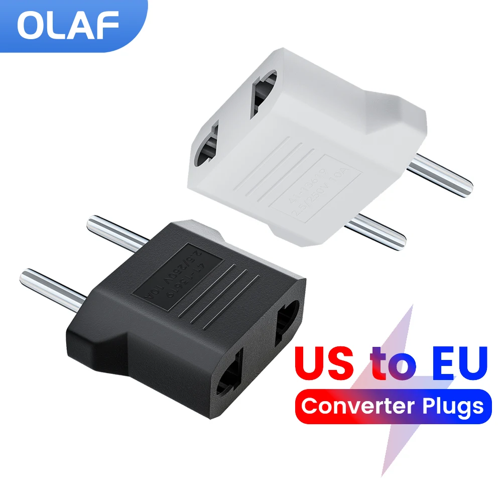Portable Universal US to EU Plug Adapter for Fast Charging and Power Connectivity
