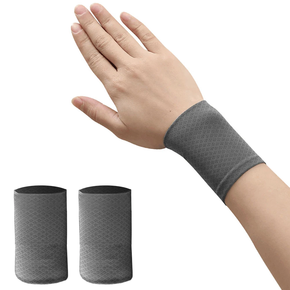 Wrist sweatband wrist brace wrist guard wrist support 2pcs unisex sport sweatband wristband wrist protector gym running sport safety support brace wrap bandage