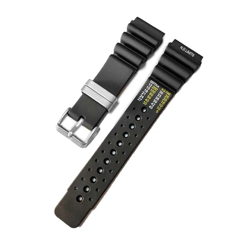 Silicone Strap Sport Watchband with ND Limits Design - Available in 20mm, 22mm, 24mm Sizes