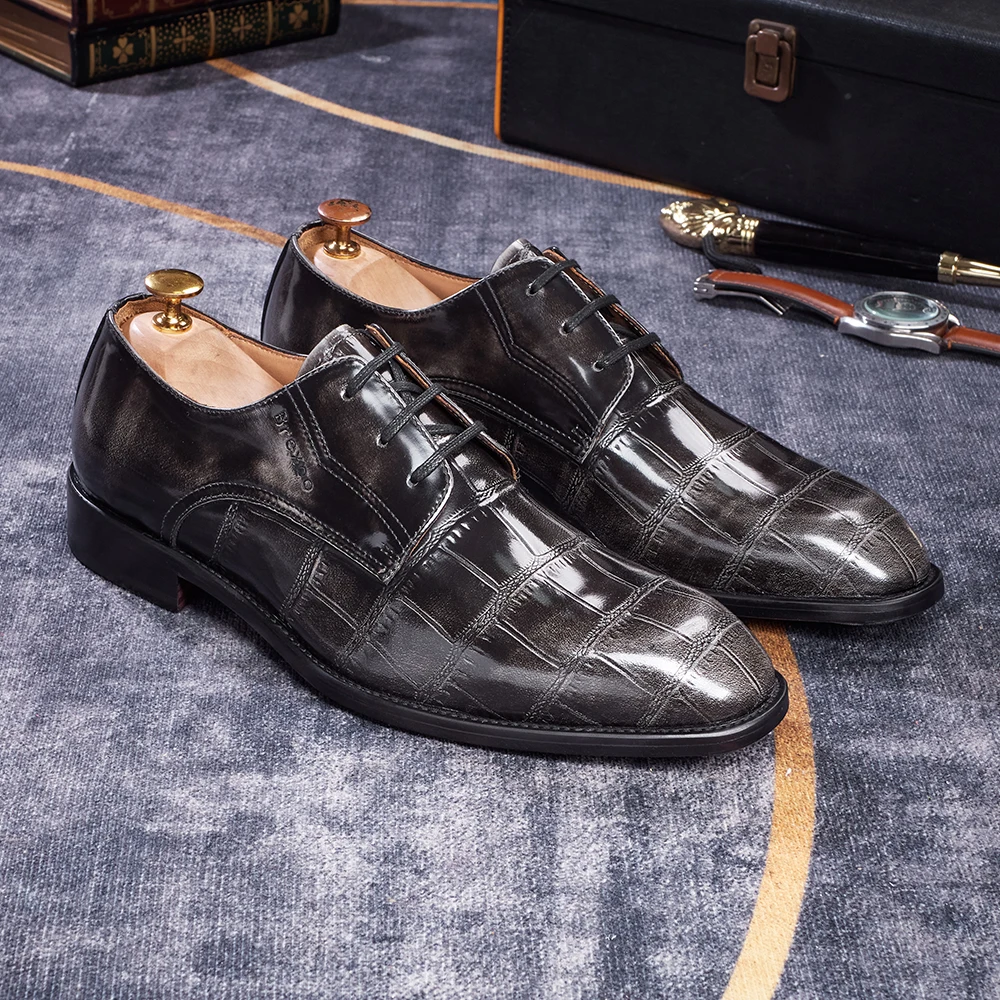 Formelle Oxford-Schuhe für Herren, komplett aus Rindsleder, hochwertige Außensohle aus echtem Leder, handgenäht, für Arbeit, Bankette, Hochzeiten – Detail 16
