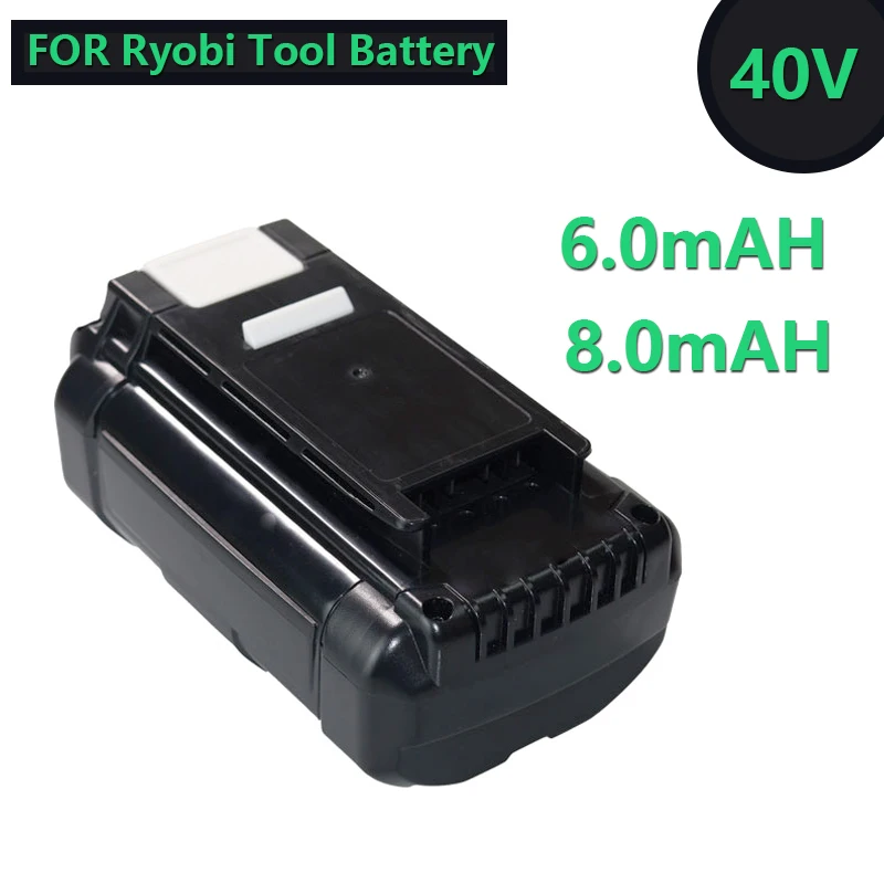

For Power tool battery 40v 6000/8000mAh Li-ion rechargeable battery for Ryobi op4050 op40401 ry40200 op4050a ry40400 ry40502