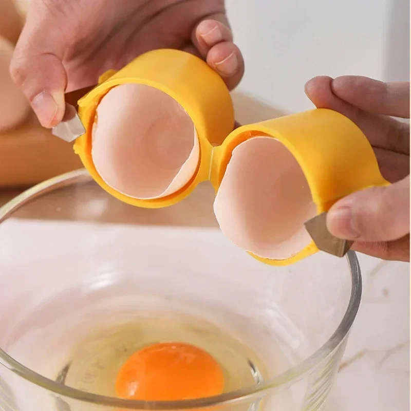 Egg Shell Opener Portable Egg Opener Kitchen Handheld Egg-Shell Crusher Household Press Egg-Shell Separator Kitchen Gadgets eggshell separator egg cracker tool