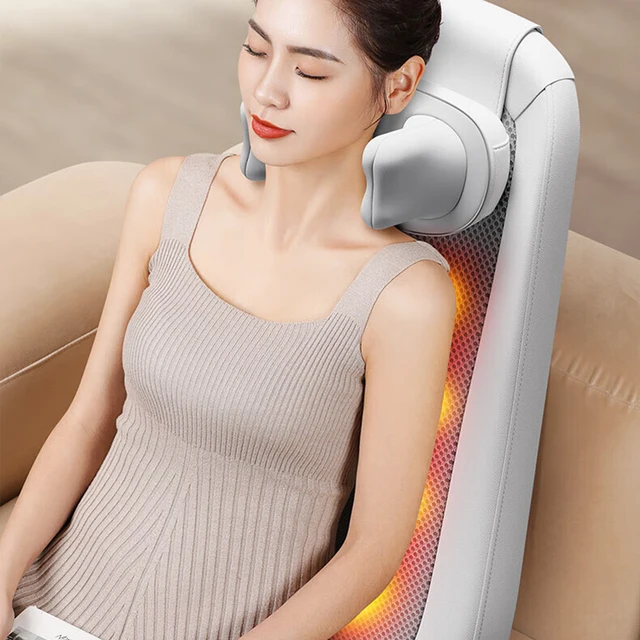 Massager Chair Pad Electric Heating Vibrating Cervical Neck Back Body Cushion Massag for Home Lumbar Mattress Pain Relief 220V