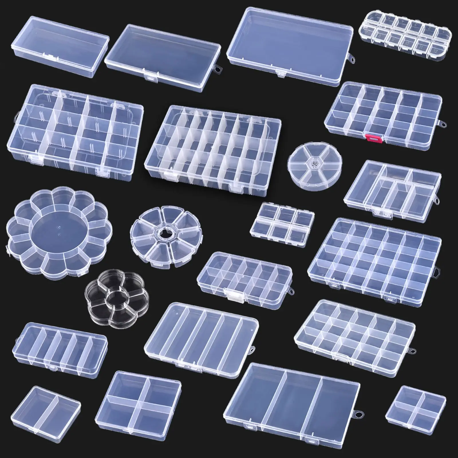 Clear Plastic Storage Box for Jewelry, Beads, and Small Accessories Organizer