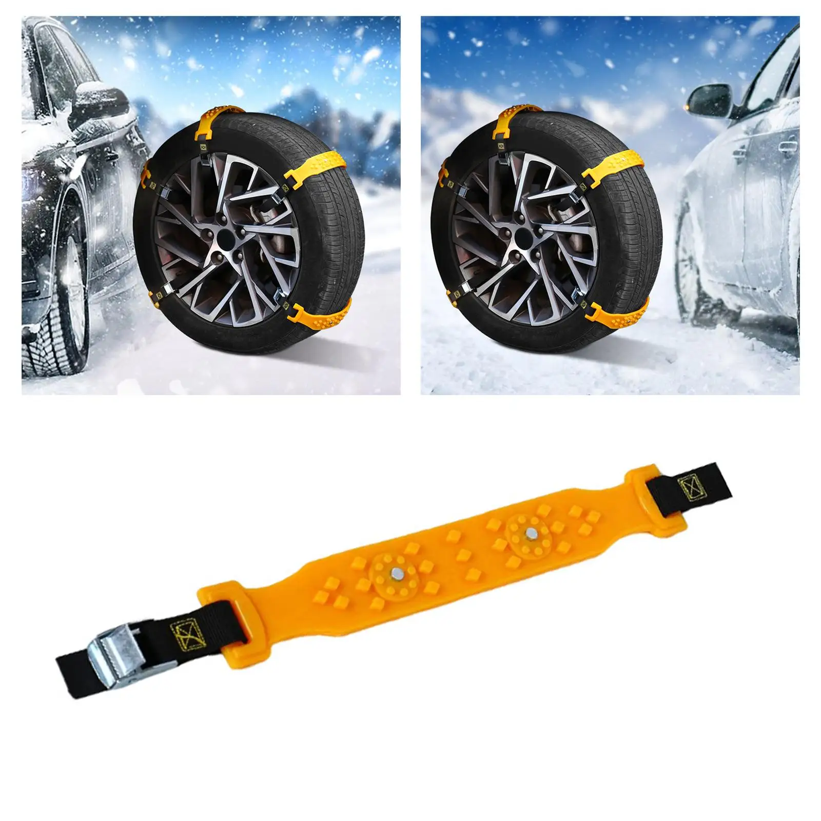 Snow Chain Car Chain Tire Tyre Anti Slip Traction Emergency Strap for SUV Automotive Vehicles Outdoor Sports