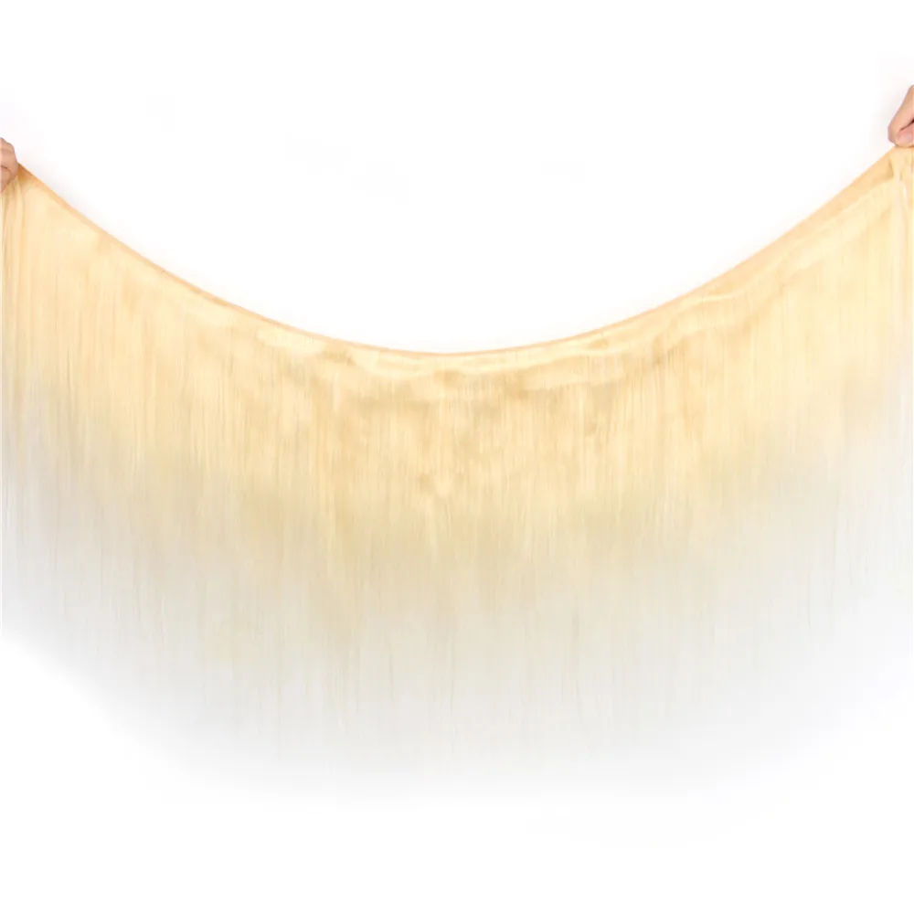 613 Straight Remy Human Hair Bundles Extension 10-30 Inch 50g/Pcs Can Be Dyed