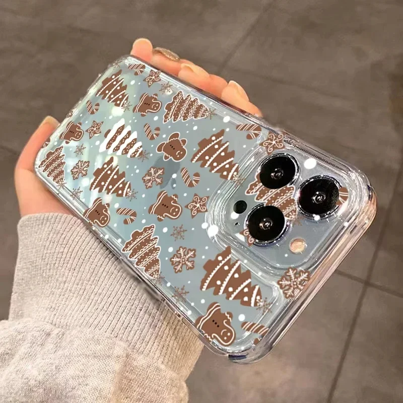 Festive Snowman Tree Shockproof Phone Case - Christmas Edition