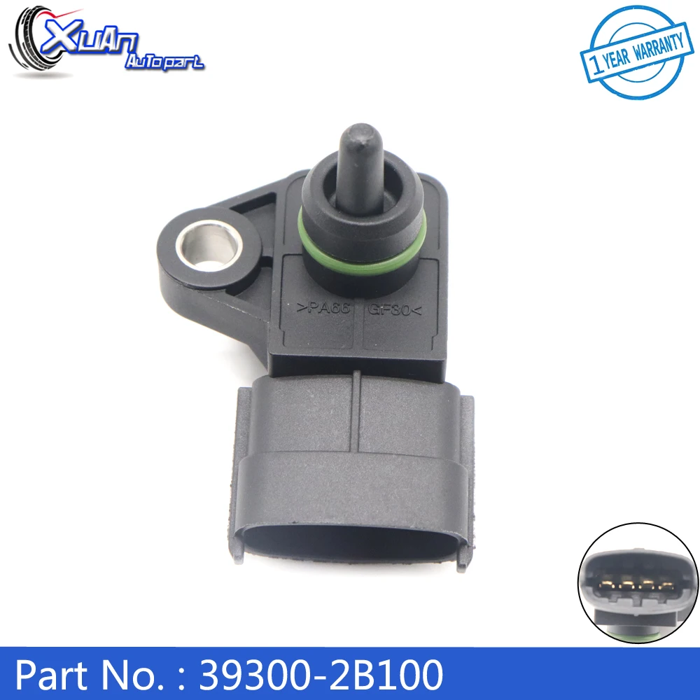 

Датчик абсолютного давления XUAN MAP 39300-2B100 для Hyundai Elantra Equus Sonata Tucson Azera Kia Rio Soul Sorento 08-16