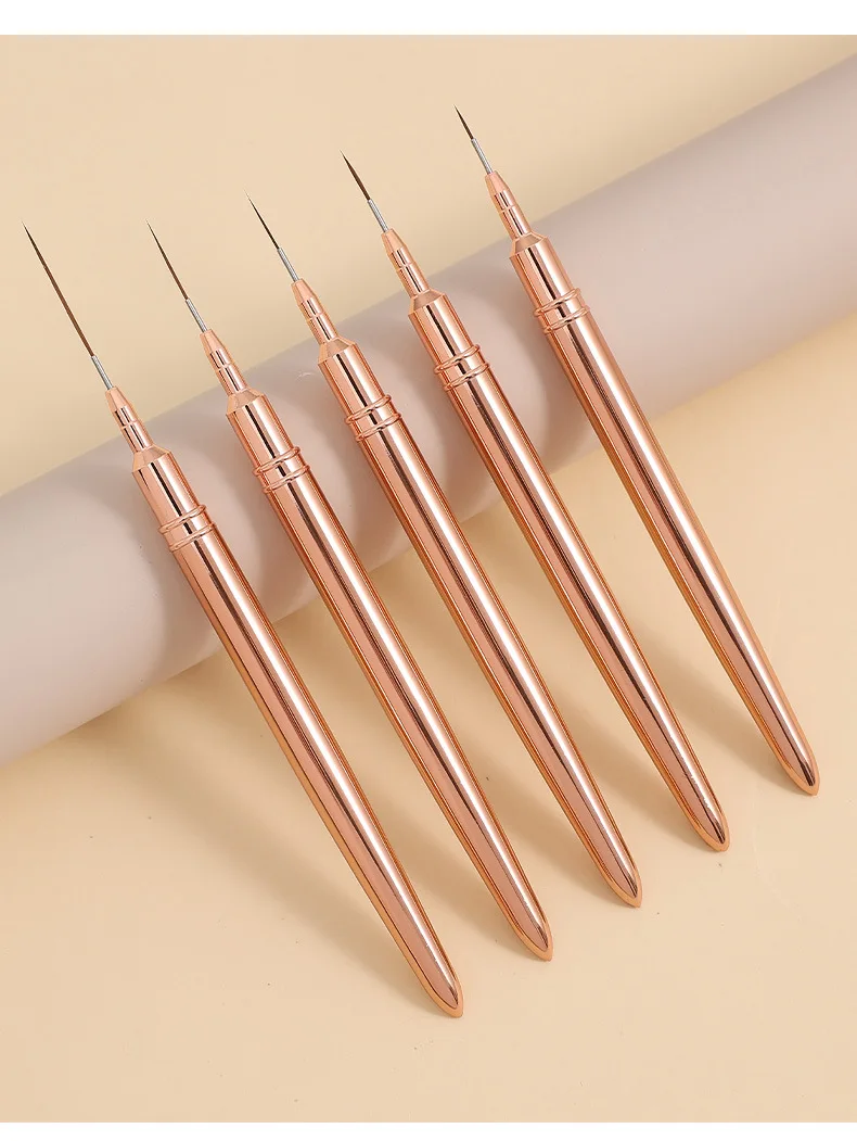 7/9/11/15/25MM Nail Liner Brush Handle Nail Art Pen Brush Drawing Lines Stripe Painting Flower Pen Manicure Tools Art 1PC nail art brushes