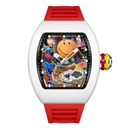 Trendy Unisex Sports Quartz Watch - Fashionable Design with Precise Movement, Ideal for Outdoor Activities and Daily Wear, Stylish Timepiece and Wrist Accessory (Red)