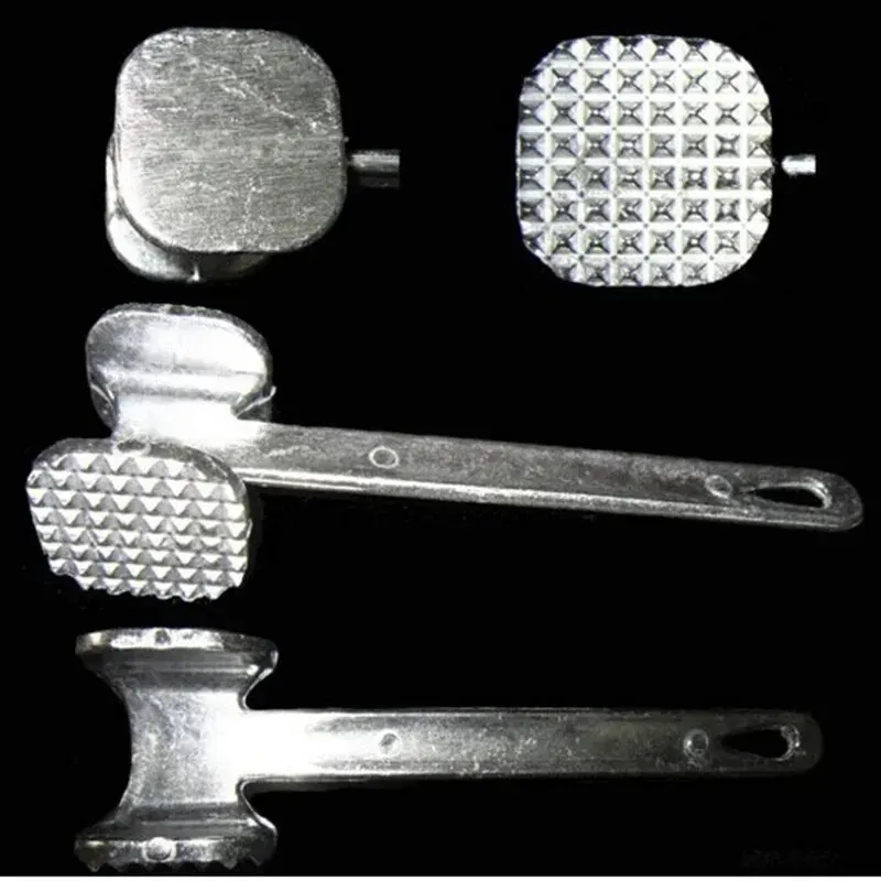 Meat Tenderizer Hammer 19cm Household Aluminum Alloy Steak Metal Mallet Kitchen Tool Double-Sided meat tenderizer meat hammer