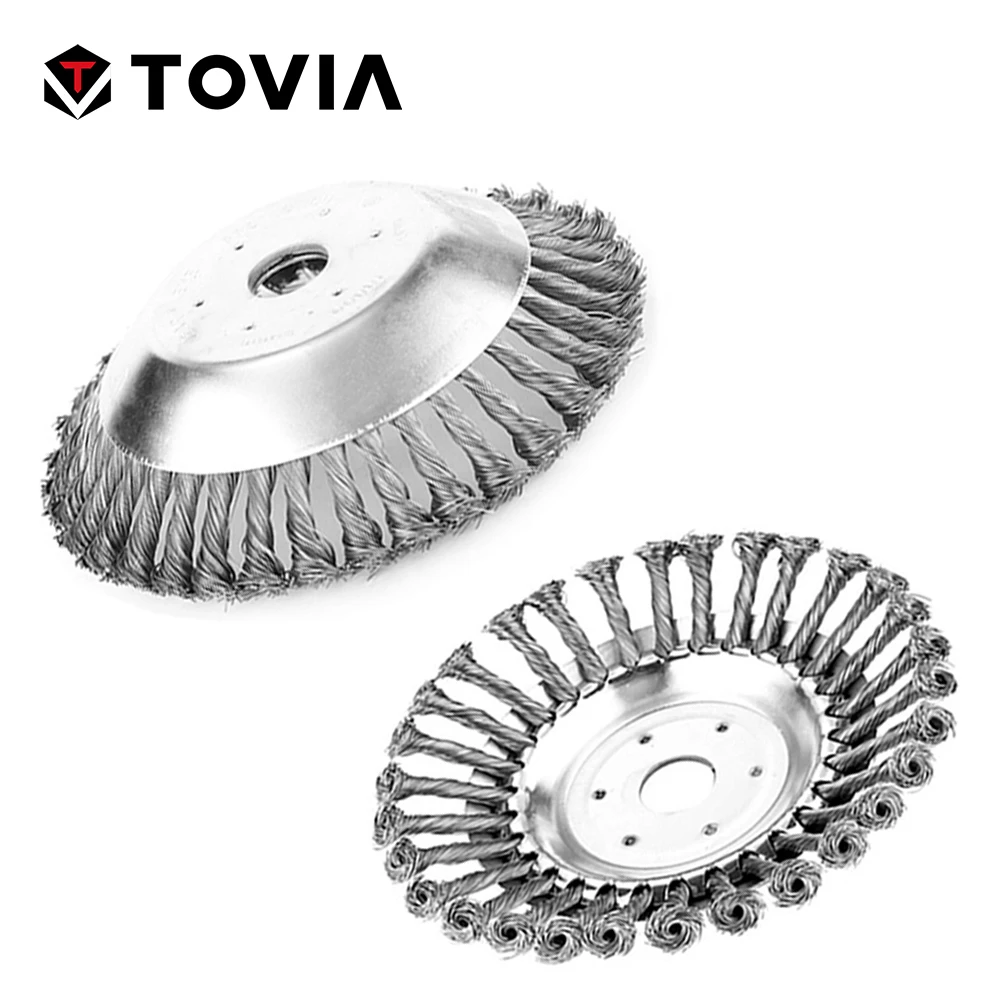 

T TOVIA Grass Trimmer Head Lawn Mover Garden Power Parts Steel Wire Wheel Tray Plate Weed Eater Brushcutter Lawnmover