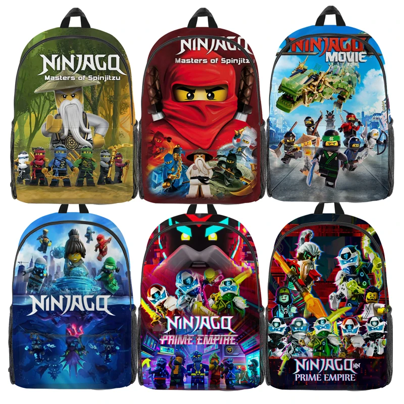 Ninja School Backpack for Children 3D Schoolbag Cute Cartoon Travel School Bags for Teenage Boys Mochila disney marie cat children s coin purse cute cartoon girl toys doll student schoolbag plush pendant kawaii keychain accessories