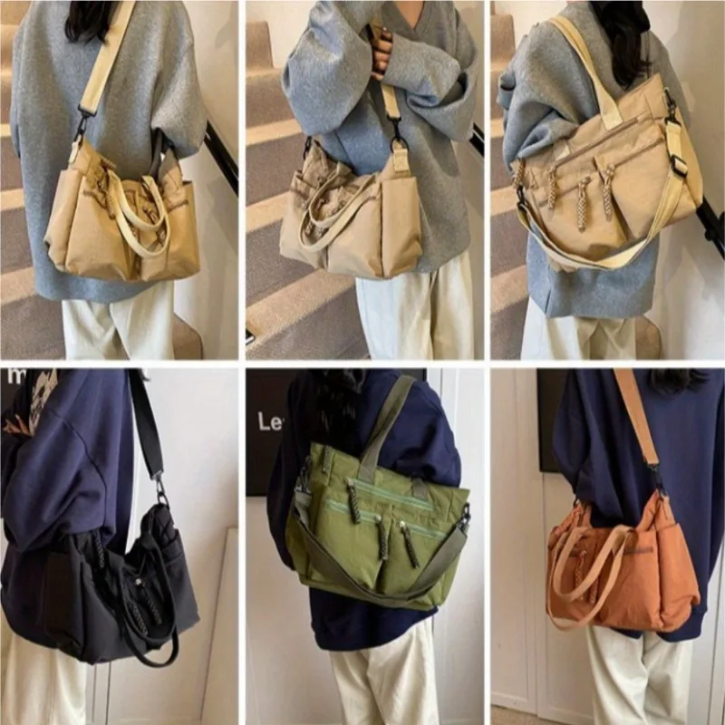 Women's Large Capacity Nylon Handbag Shoulder Bag, Spacious Tote Purse Crossbody Bag for Women Work, Travel, Gym, Everyday Use