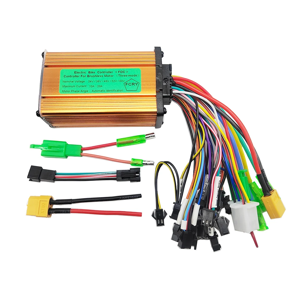 Electric Bike/Bicycle E-bike E-scooter Brushless Controller 24V 36V 48V 60V 350W 10A 12A 15A 18A 20A with Twist Thumb Throttle,electric bike parts,electric bike controller,electric scooter controller,electric scooter parts