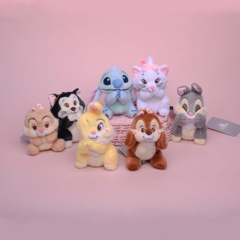 10cm Disney Please Series Thumper Plush Doll Keychain Sweet Marie 
