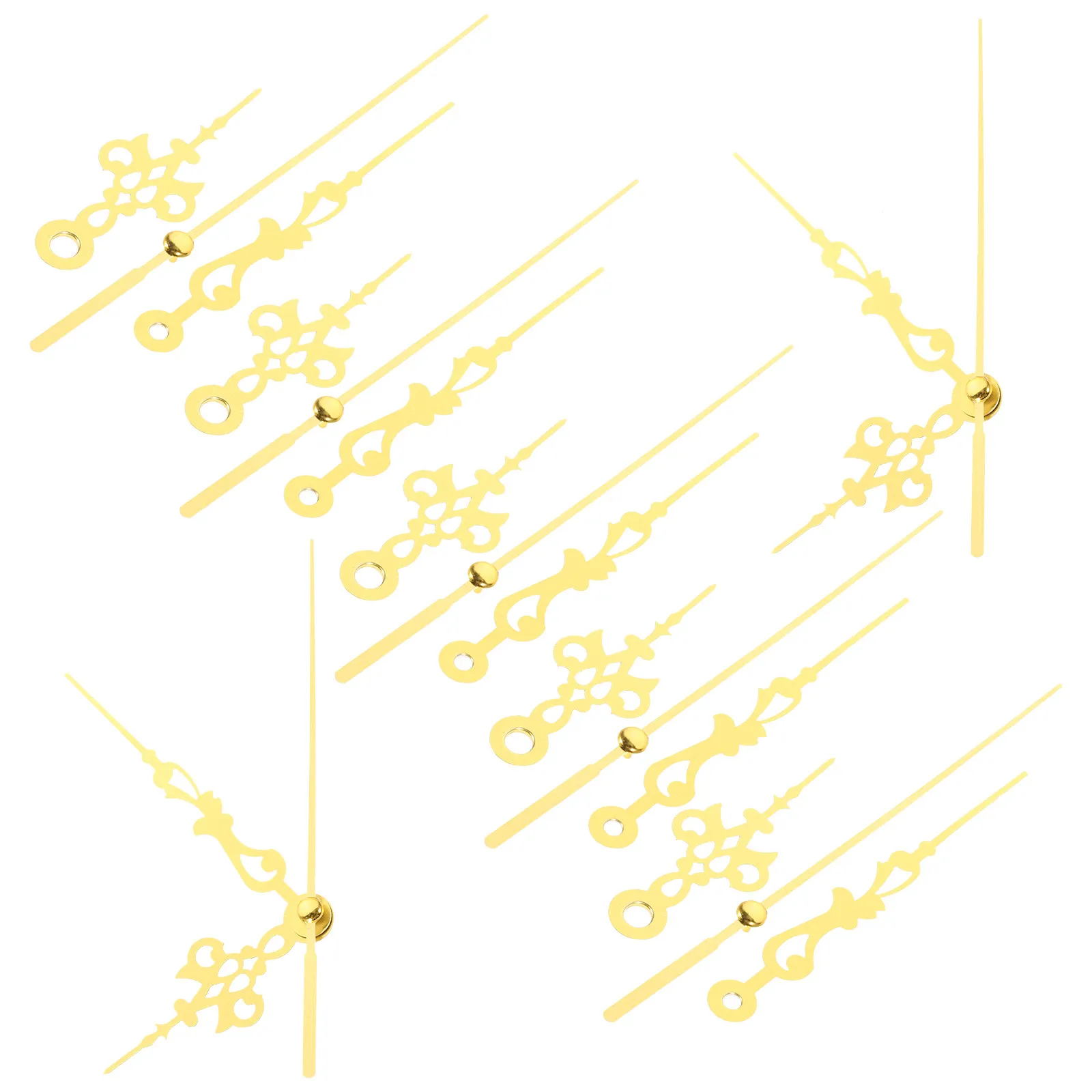 10세트 벽시계 바늘 모음 세트, 견고한 플라스틱 소재, 저소음 초침, DIY 시계 제작 키트 (가정 및 작업장용)