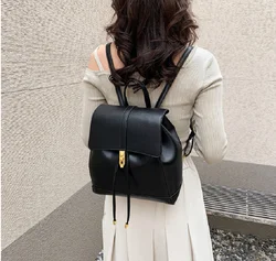 New Fashion Women High Quality Leather Backpacks Large Capacity Travel Shoulder Bags School College Book Bag For Girls Totes