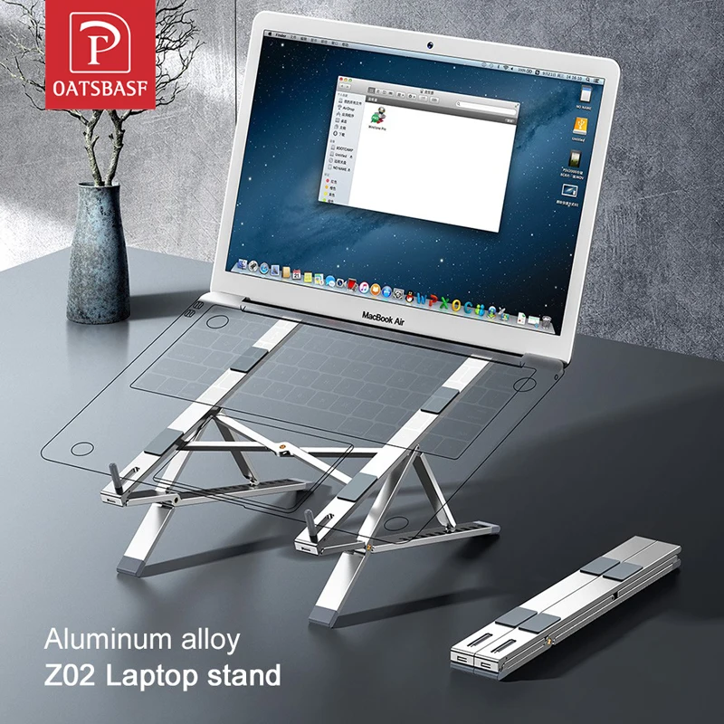 Oatsbasf-suporte para Laptop Portátil Macbook Air Ipad Tablet Suporte Notebook Mini Suporte Dobrável Computador Riser Cooling Stand