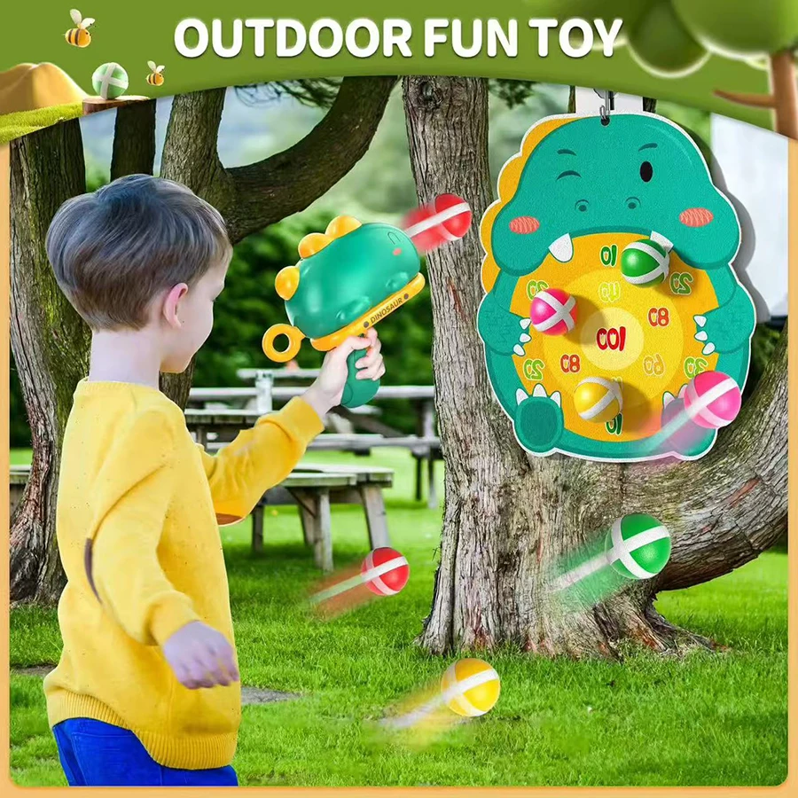 Dinosaurus klittenbal dartbord spel voor kinderen_voghion.com