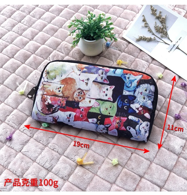 Skull Rose Butterfly Print Print Wallet Women Coin Money Bags ID Credit Card Phone Earphone Holder Casual Long Purse Gift 3