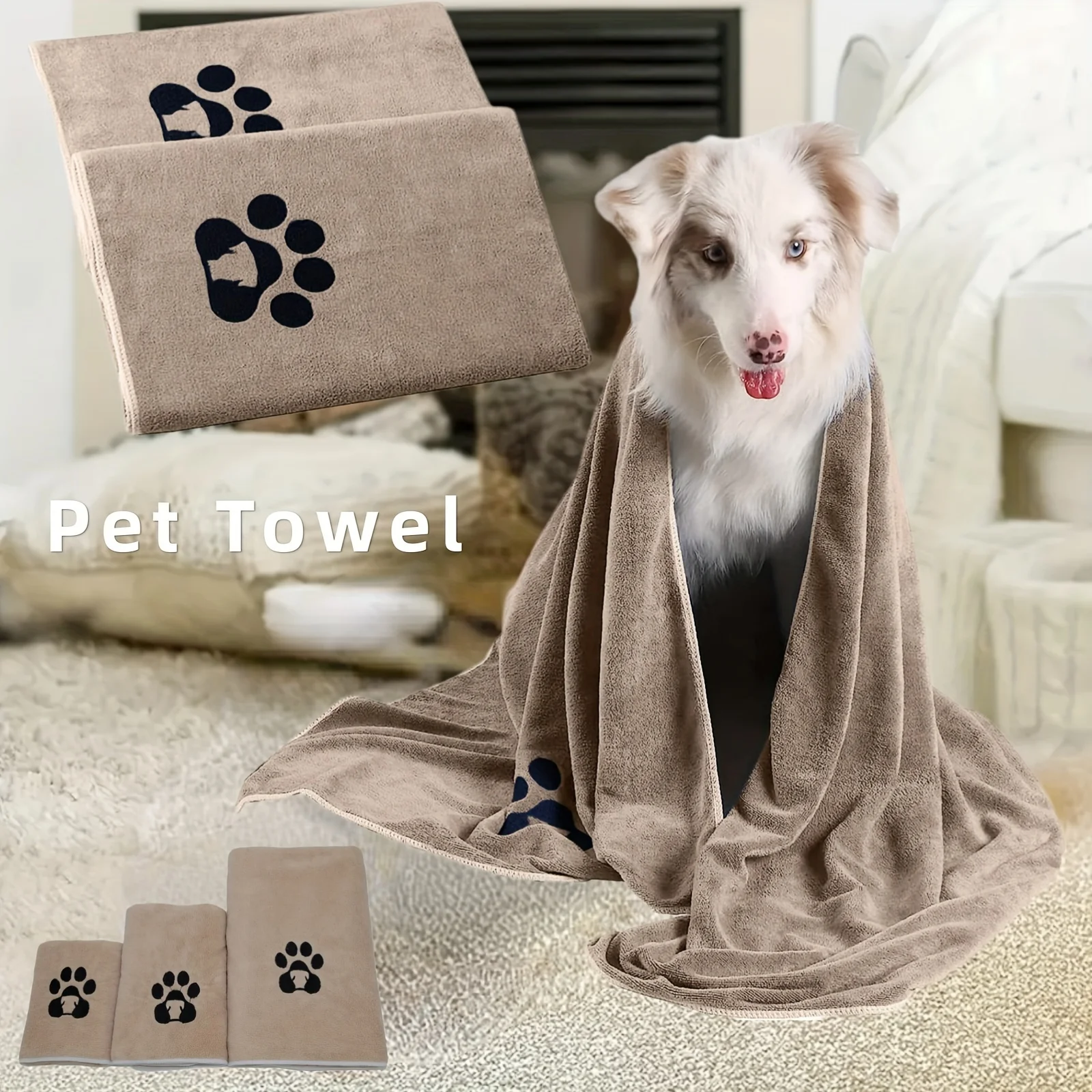 Pet Towel Microfiber Super Fast Dry High Absorbent Cleaning Towel for