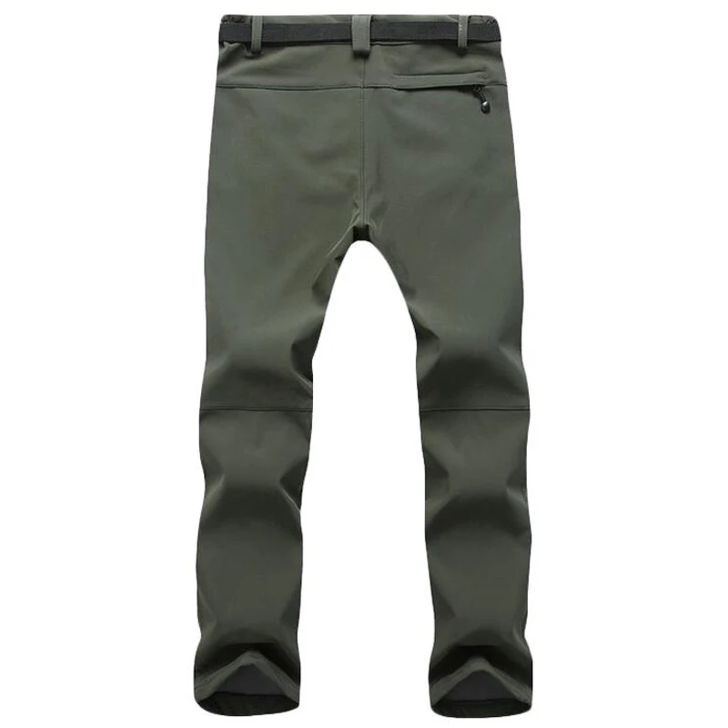 Men Winter Tactical Softshell Cargo Pants Camping Hiking Trousers Climbing Trekking Fishing Hunting Fleece Outdoor Pants