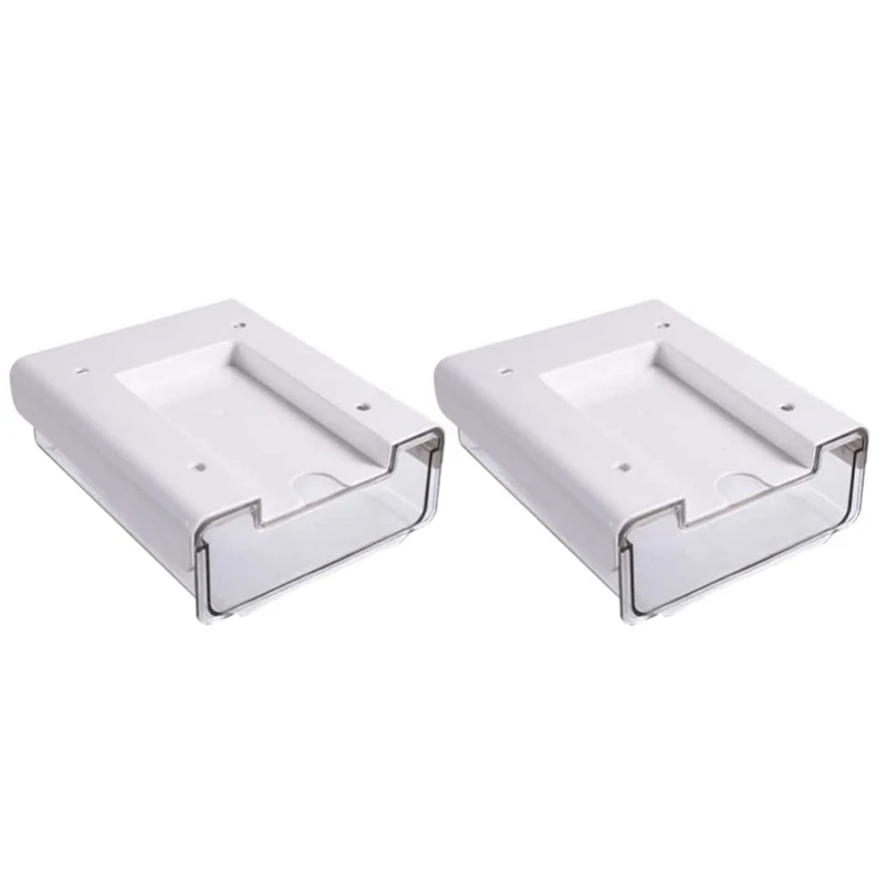 

2 Pcs Drawer-Type Under-Desk Storage Box Self-Adhesive Drawer Stand Drawer Stationery Box For Office And School