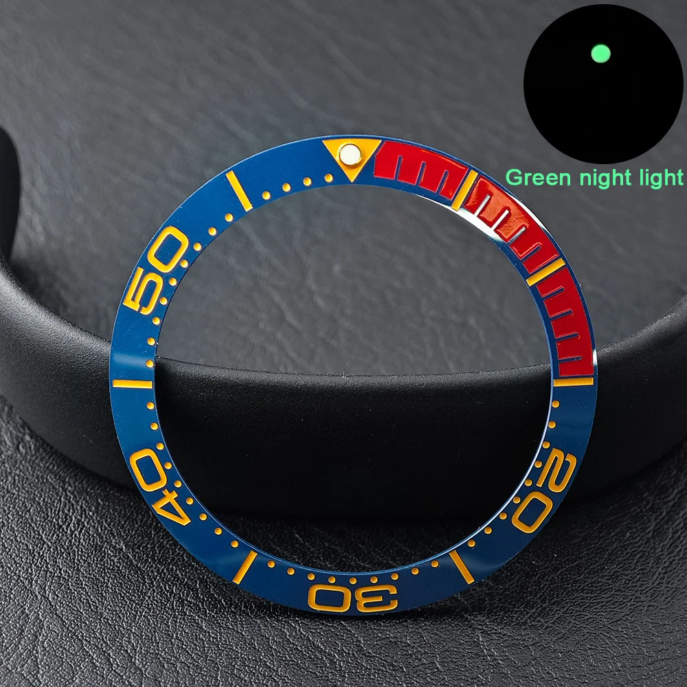 Men's Watch Replacement Bezel Insert with Tilted Ceramic and Carbon Fiber Texture