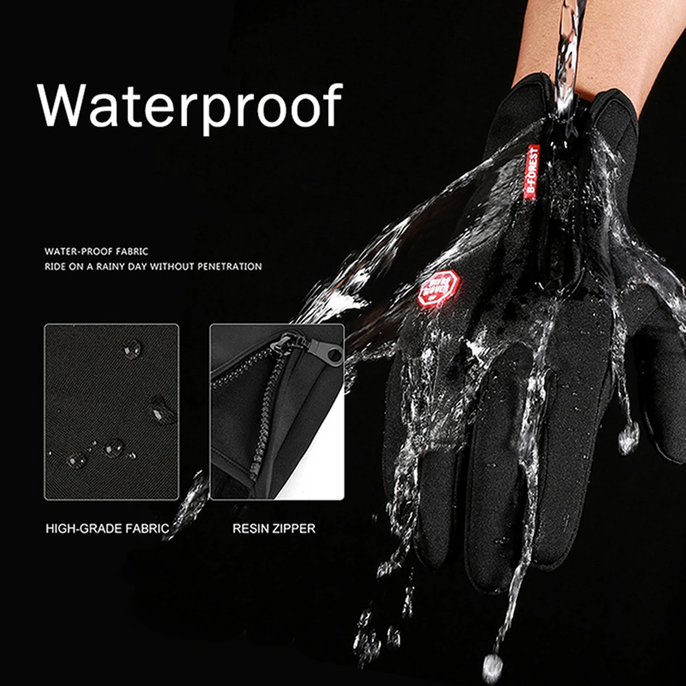 Hiking Gloves Full Finger Windproof Anti-slip Waterproof Climbing Mount Bicycle Touch Screen Men Hiking Climbing Glove