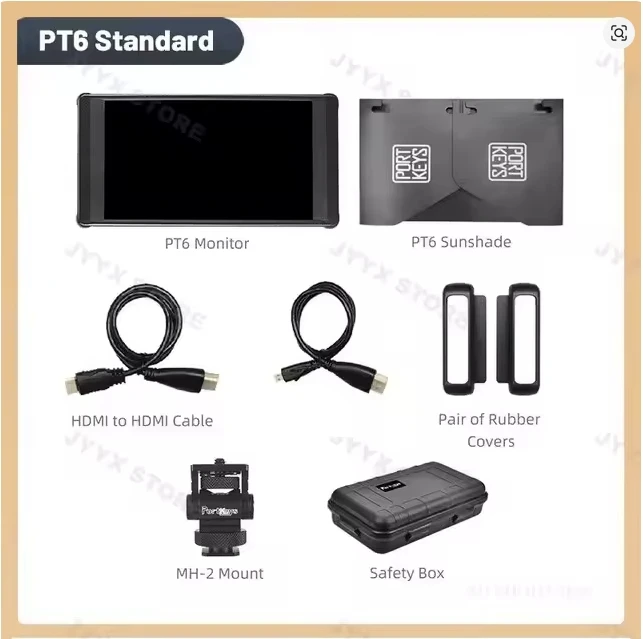 Portkeys PT6 5.2 inç Monitör Dokunmatik Ekran 3D LUT 600nit 1080P 4K-HDMI Uyumlu Canlı Akış için Ekran Saha Monitörü