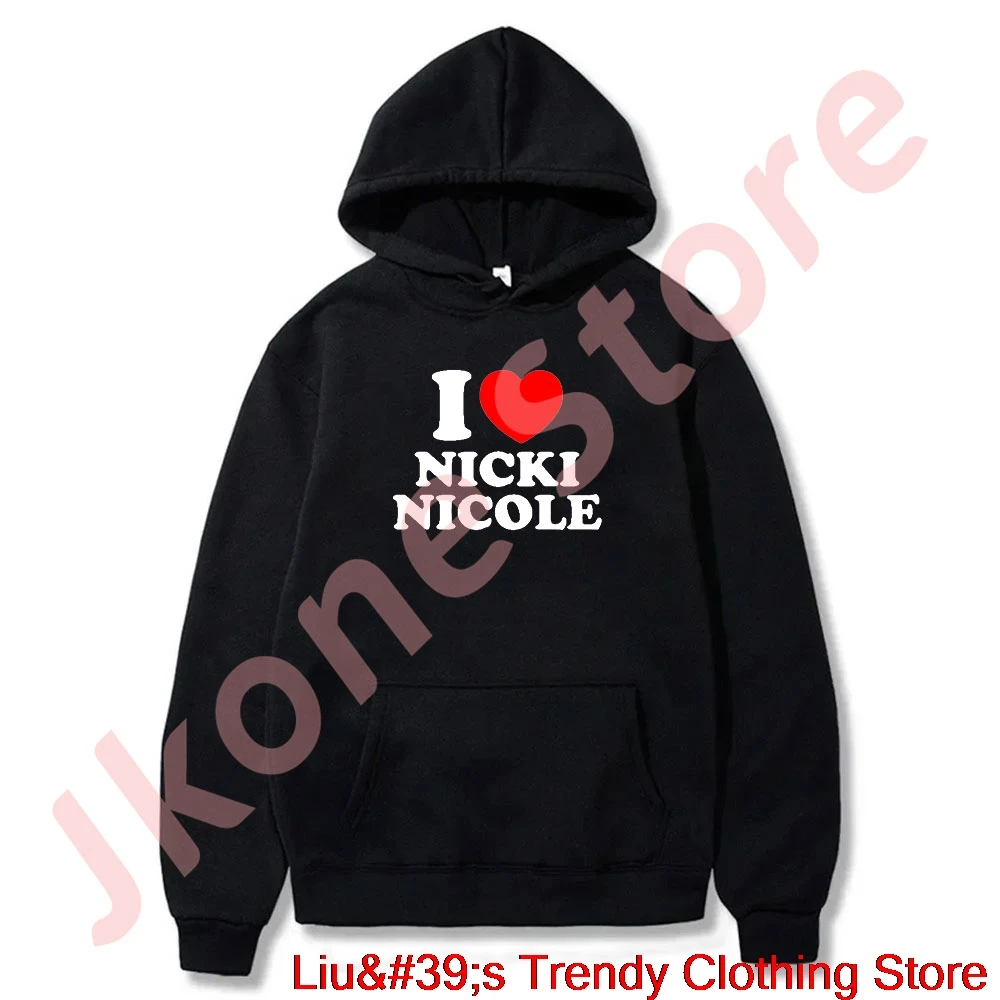 

I Love Nicki Nicole толстовки Alma Tour Merch уличная одежда унисекс модные повседневные толстовки с длинным рукавом