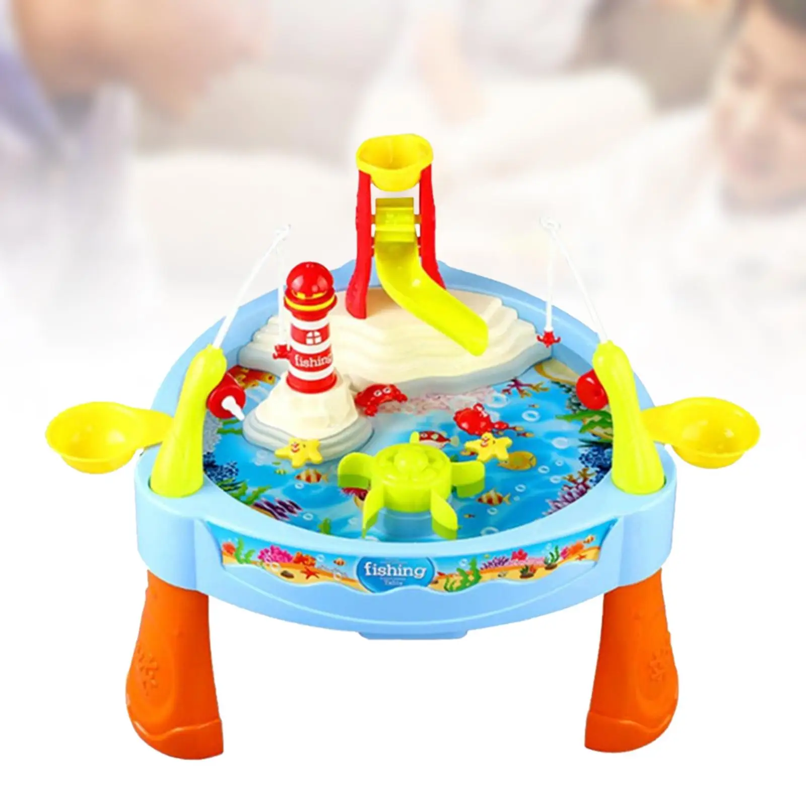 Water Circulating Fishing Game Board Play Set Water Table Toys Kids Fishing Toys for Outside Outdoor Backyard Children Age 1-3 3