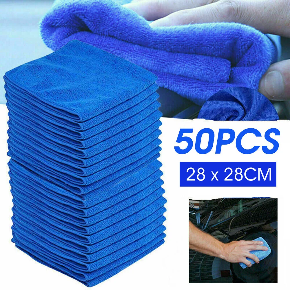 

50pcs 30x30cm Microfiber Car Cleaning Towel Automobile Motorcycle Washing Glass Car Care Cleaning Towel
