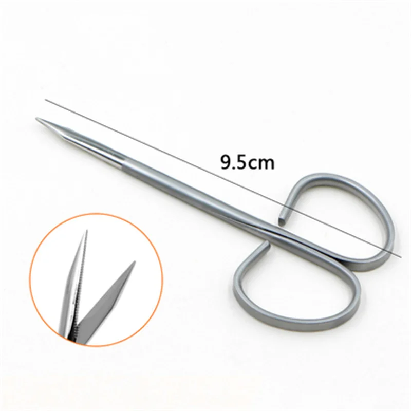 Stainless Steel Handle Tissue Separation Scissors Eye Stripping Scissors Straight Scissors Blunt Scissors 9.5Cm Eye Fine Scissor