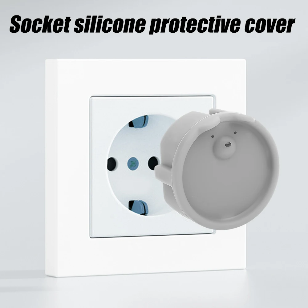 European Standard Socket Protective Cover Silicone 2-hole Power Socket Plug Children's Electric Shock and Dust Protection Sleeve socket covers