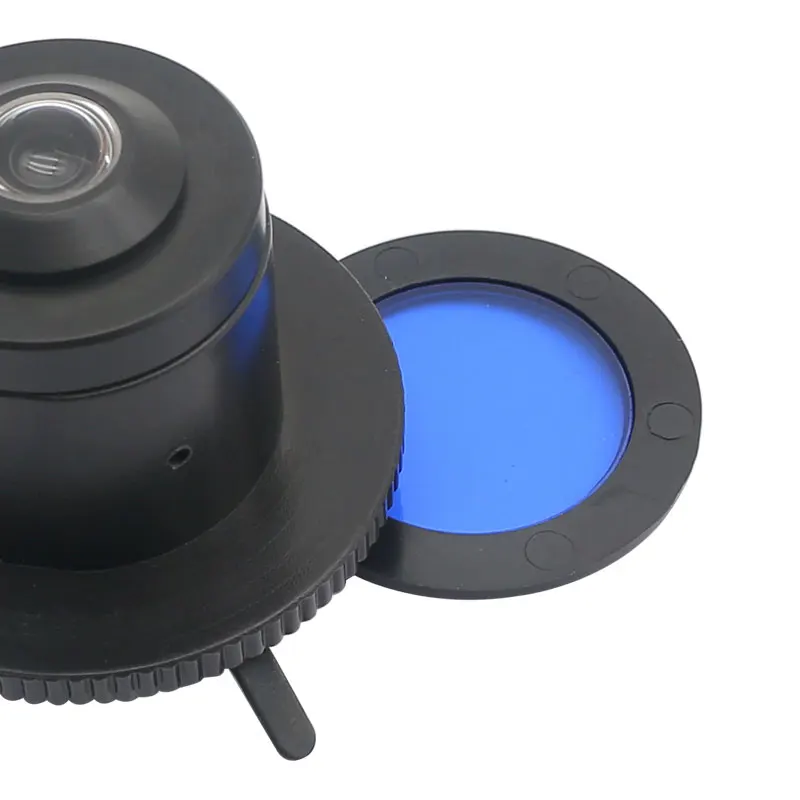 5-Piece Optical Glass Microscope Filter Set - Green, Blue, Yellow, White, Red