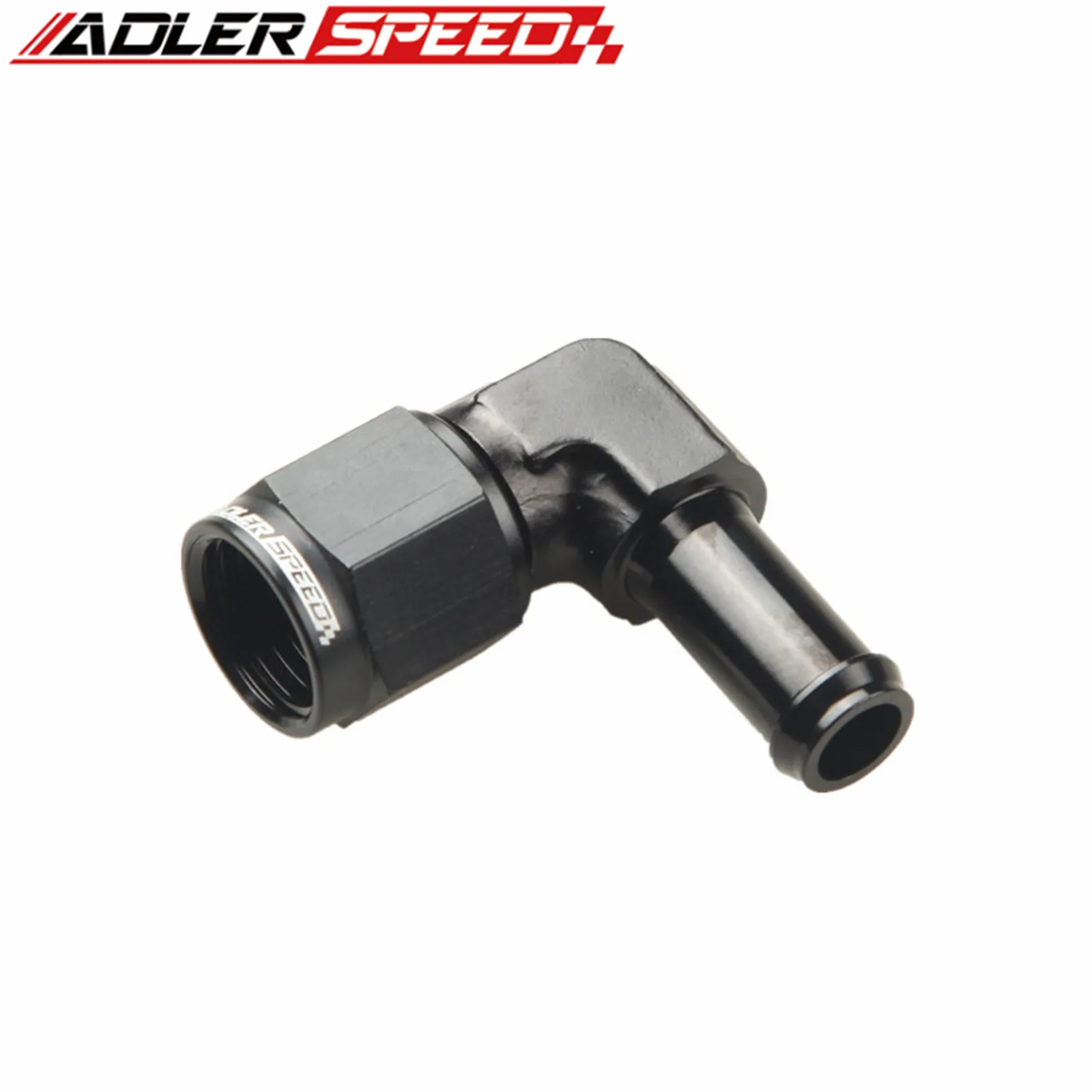 A+ ADLERSPEED -6AN AN6 암나사에서 3/8인치 10mm 바브 90도 연료 오일 호스 피팅 어댑터 블랙/블루/실버