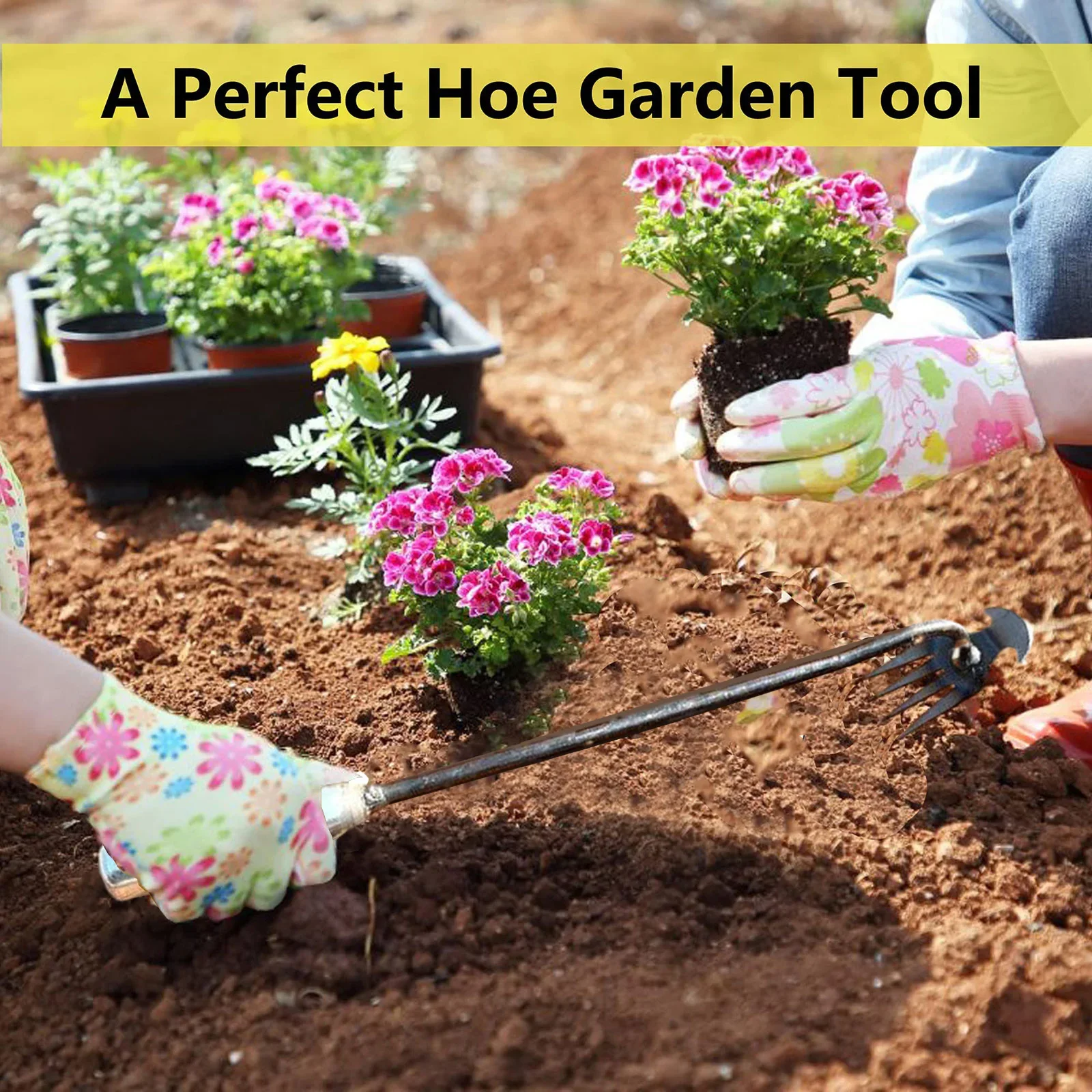 Hand Weeder Tool with Long Handle Manual Weed Digger for Yard Lawn Farmhouse Gardening 2
