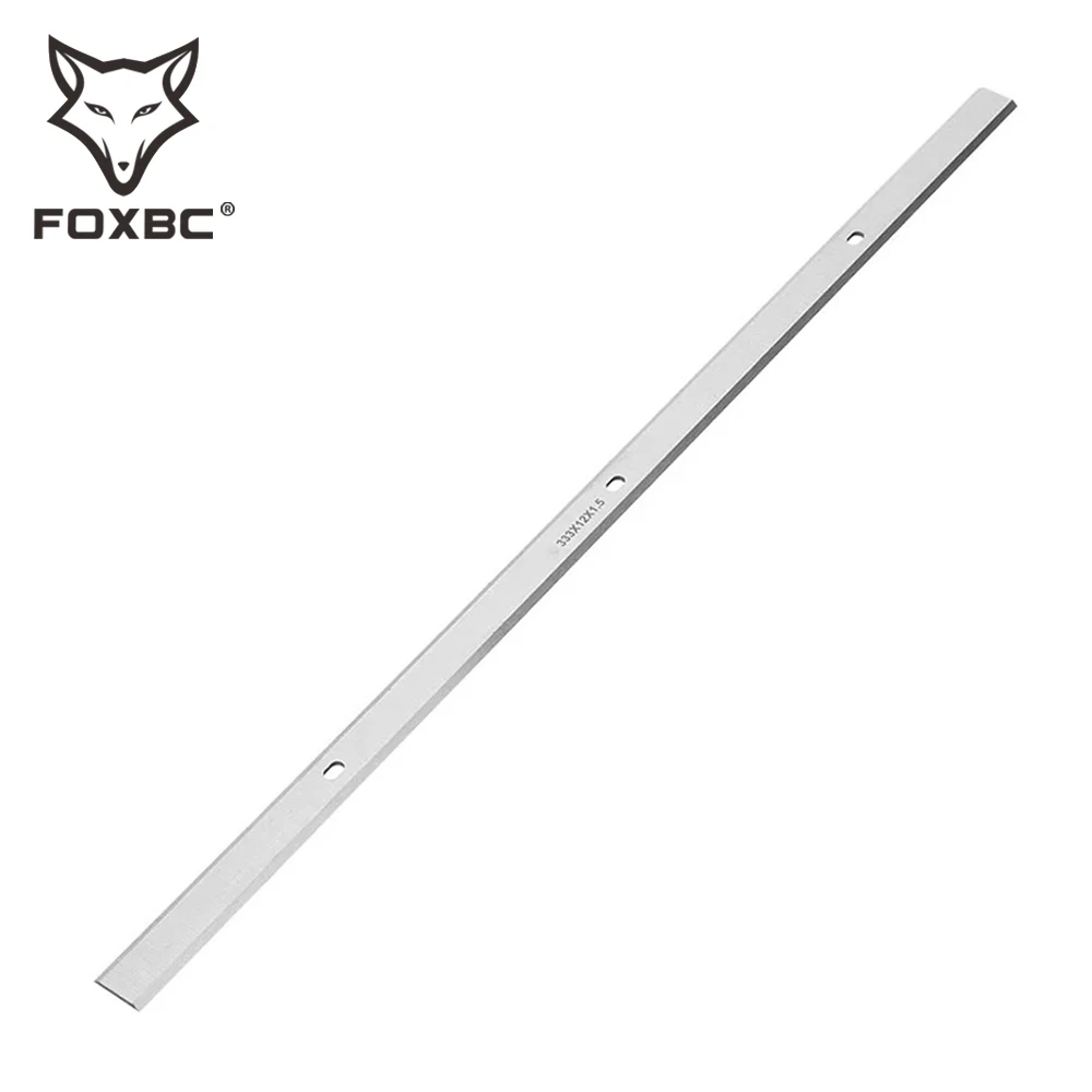 FOXBC 333x12x1.5mm HSS Planer Blade Replace Industrial Electric Wood Planer Blades Woodworking Tools-SET OF 2