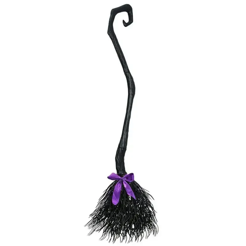 Multicolour Halloween Magic Broom Wacky Witch Brooms With Colorful Ribbon Cosplay Dress Up Halloween Party & Holiday Decorations