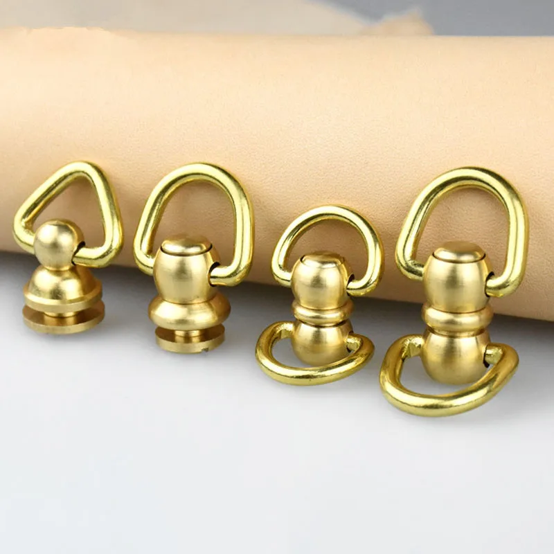 360° Brass Swivels D Ring 8 Buckle Handmade Bag Luggage Belt Hanger