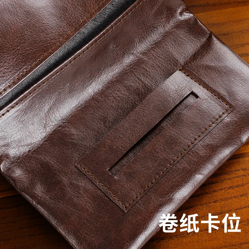 Tobacco Pouch PU Leather Case with Rolling Paper Dispenser Smoking Accessories for Rolling Cigarette Men's Gift tobacco smoking accessories