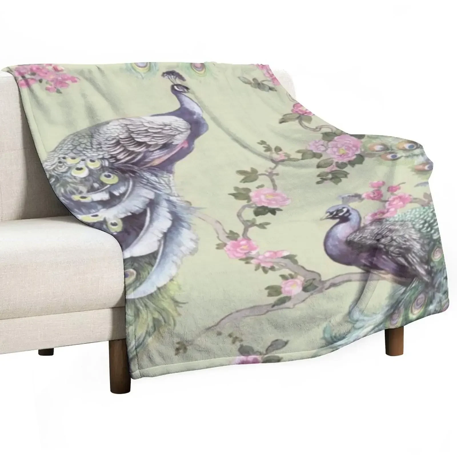 

Feathers Fly Exotic Cluster Menali Peacock Throw Blanket Sofa Throw Soft Plaid wednesday Comforter Blankets